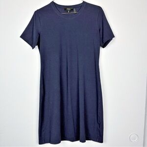Theory Navy Blue  Knit Jersey T-Shirt Dress ‘Cherry B2 Ranmire’- Medium